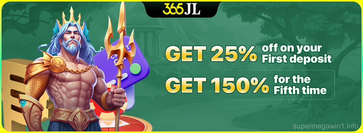 Get 25% off on your First deposit Get 150% for the Fifth time